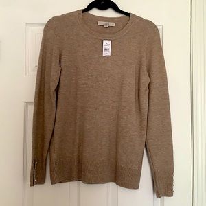 Beige M sweater loft
